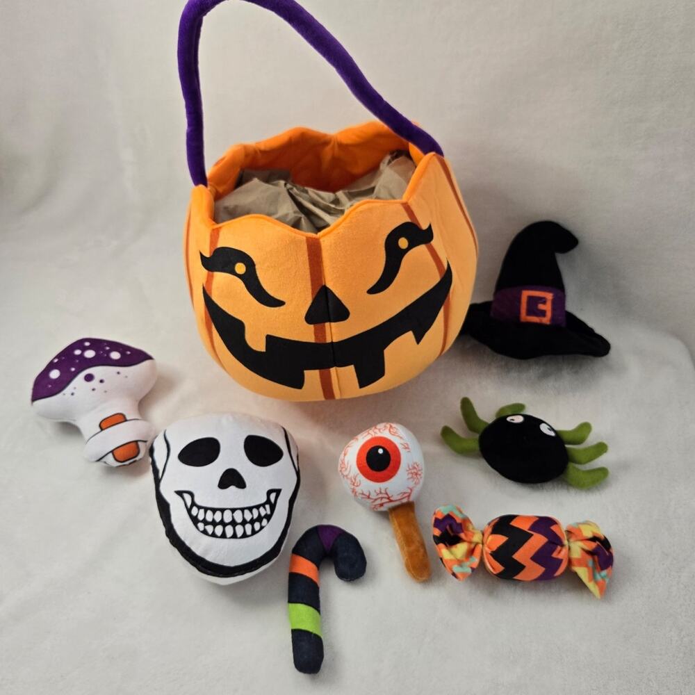 FUN LITTLE TOYS 8 PCS Plush Pumpkin Basket